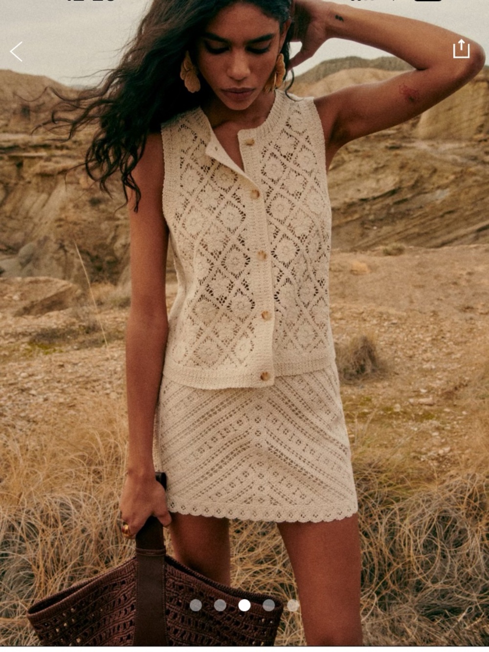 Sezane Ron Top Ecru - Size S - Picture 3 of 7